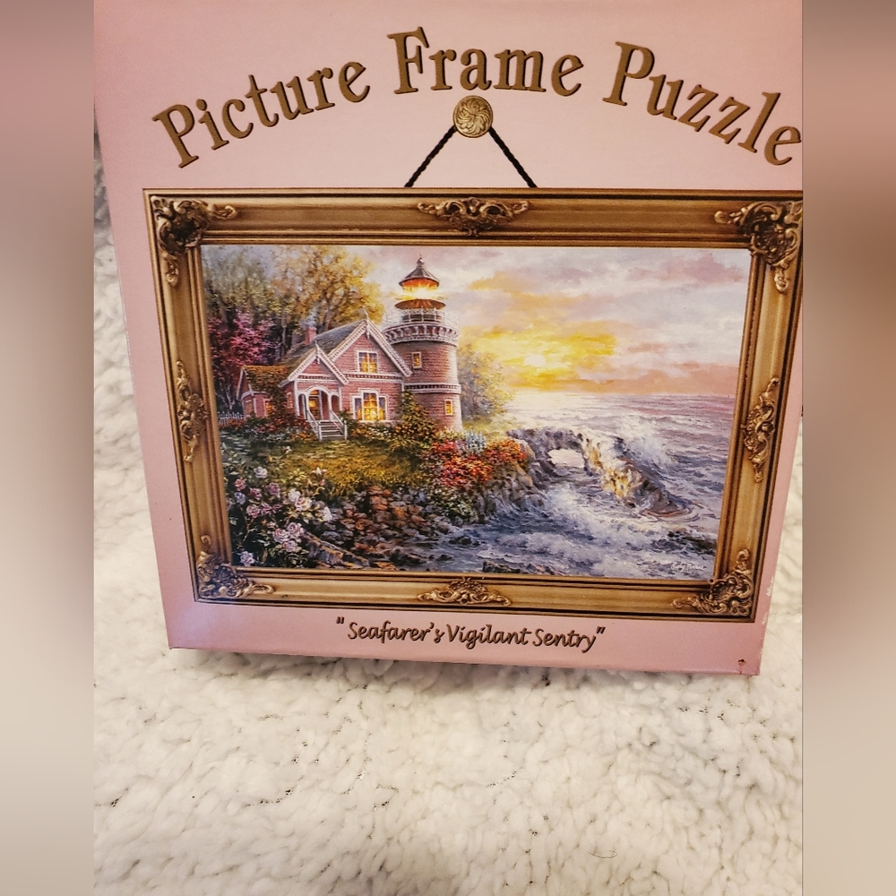E&L Corp 250 Piece Puzzle Seafarer’s Vigilant Sentry Picture Frame Lighthouse
